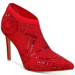 Thalia Sodi Women's Karmen Ankle Booties, Red Flyknit 6 M US